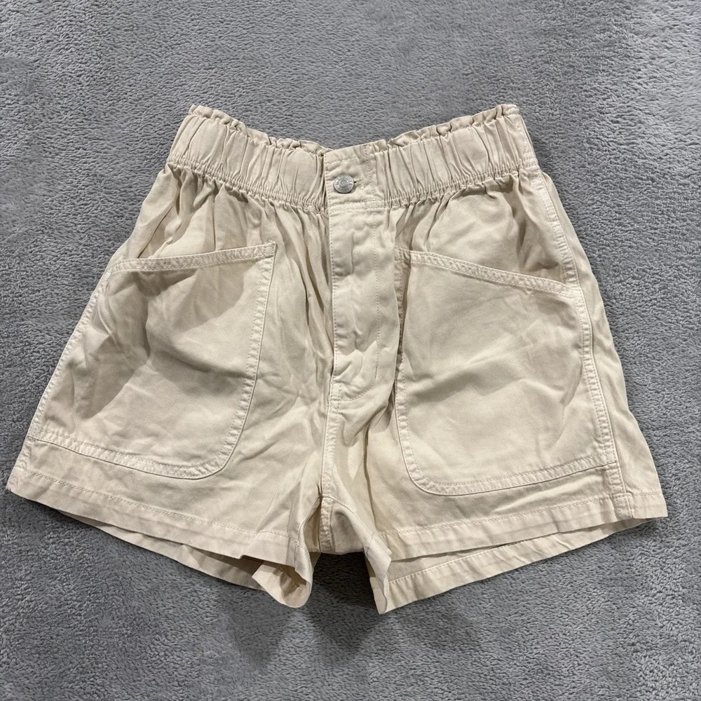 Madewell Denim Shorts Jorts Women's 24 High Rise Cream Boho Summer